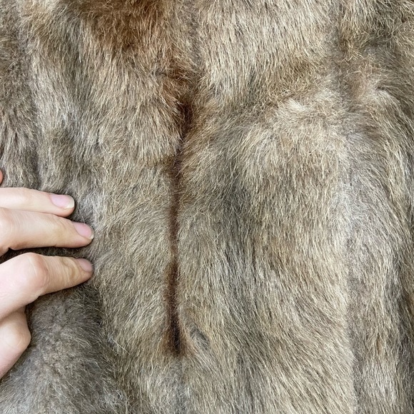 Vintage The Fashion Place by Sears Genuine Fur 100% Fur Pelt Jacket Shawl - Picture 11 of 14